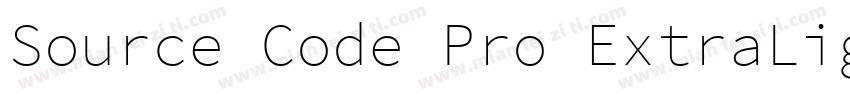 Source Code Pro ExtraLightIt字体转换